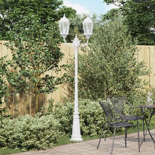 Vidaxl Lampadaire De Jardin Blanc Aluminium 68 X 20 X 235 Cm Durable