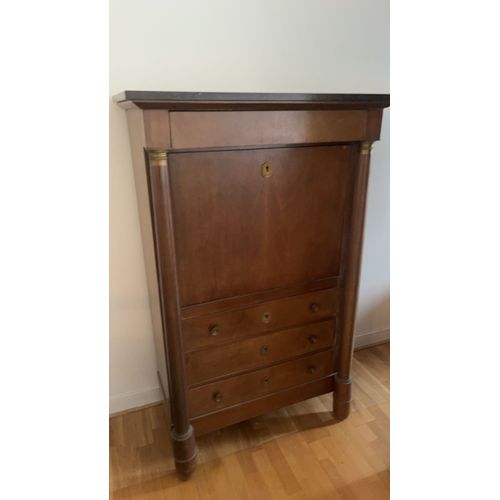 Secretaire Empire En Bois Acajou , Ancien .