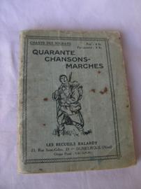 Ww1/2 France Livret De Chants/Chansons Des Soldats Francais 40 Chansons Marches Be