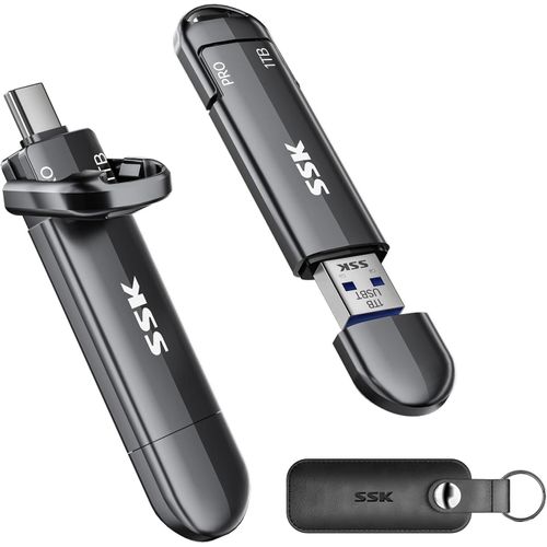 Disque Externe SSD de 1 to jusqu'à 1 000 Mo/s, Type C + USB A, disques durs externes SSD USB 3.2 Gen 2 pour iPhone 15/PS4/téléphone Android/Tablette/Windows/Mac