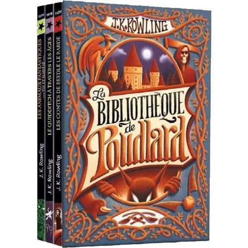 La Bibliothèque De Poudlard - Coffret En 3 Volumes : Le Quidditch À Travers Les Âges - Les Animaux Fantastiques - Les Contes De Beedle Le Barde