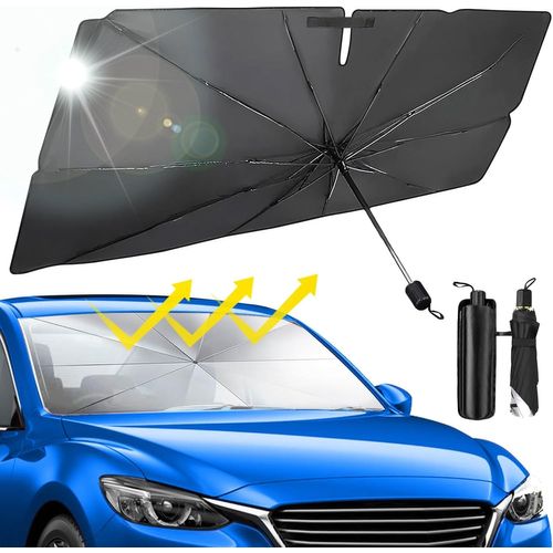 Pare-Brise De Voiture,Pare-Soleil Voiture,Pare-Soleil Voiture Pare-Brise Intérieur,2025 Dernier Pare-Soleil Avant Pliable,Bl[76]