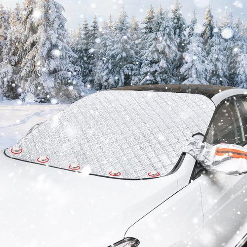 Magnétiques Bâche Pare Brise 4 Couches Protection Voiture Bache, Voiture Exterieur Bache, Anti Givre Pare Soleilimperméable,[390]