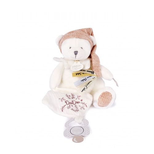 Doudou Pantin Attache Sucette Ours 20 Cm Rose - Doudou Et Compagnie