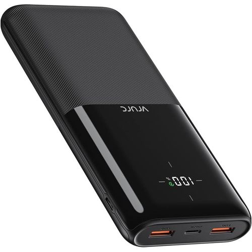 Batterie Externe 20000mah Power Bank Usb C 20w Charge Rapide Chargeur Portable Avec Affichage Led, 3 Sorties Et 2 Entrées Pour Iphone Huawei Ipad Et Autres[H965]