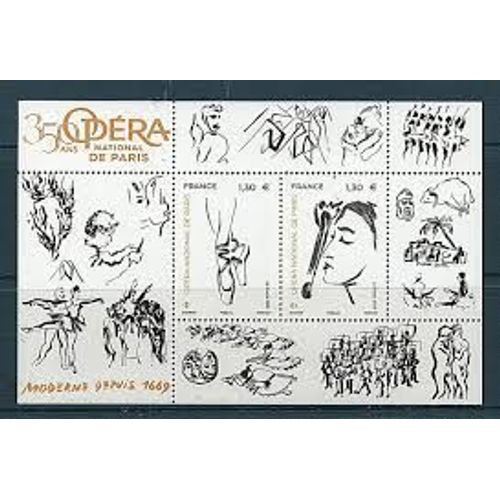350ème Anniversaire De L'Opéra National De Paris : Pointes, Visage De La Danseuse Feuillet 5353 Année 2019 N° 5353 5354 Yvert Et Tellier Luxe