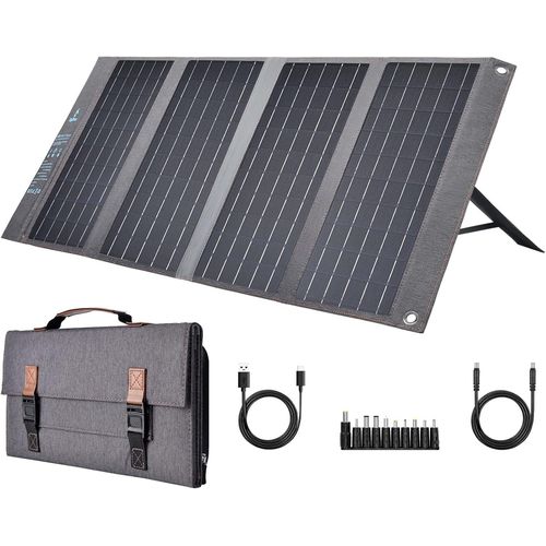 36w Panneau Solaire Portable Pd20w, Chargeur Solaire Pliable (Usb C + Usb A +20v Dc Sortie) Pour Camping, Charge Rapide, Ip54, Compatible Avec Téléphone Portable, Ipad, Etc.[H1695]