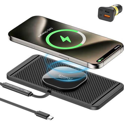 Chargeur De Voiture Magnétique Sans Fil 15w Pour Chargeur De Voiture Magsafe Usb C Sans Fil Antidérapant Pour Iphone 15/14/13/12, Airpods (Câble De 30 Cm)[H1667]