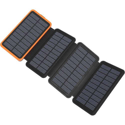 Batterie Externe Solaire Chargeur Solaire - 27000mah Power Bank Solaire 22,5w Chargement Rapide Chargeur De Téléphone Portable Avec 4 Panneaux Solaires Usb Pour Téléphones Tablettes Camping[H286]