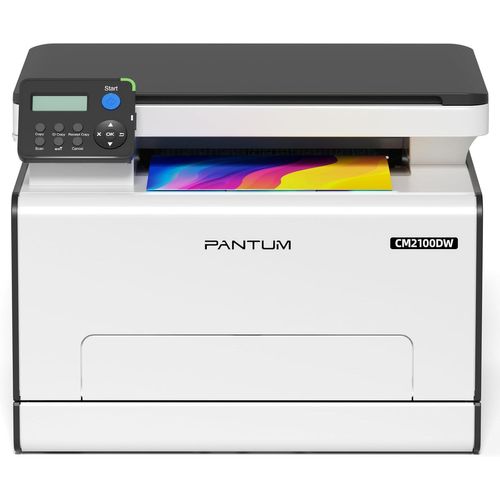 MONDODIGITALE-Cm2100Dw Imprimante Laser Couleur Multifonction, Impression/Copie/Scan 3En1, Impression Recto-Verso Automatique, Wlan/Net/Usb, 20Ppm, Pour La Maison Et Le Bureau