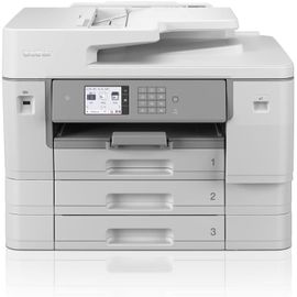 MONDODIGITALE-Mfc-J6957Dw | Imprimante Multifonction 4 En 1 | 30 Pages/Minute | Jet D'Encre Couleur | Usb, Lan | Wi-Fi Direct | Impression Recto-Verso, Blanc/Gris
