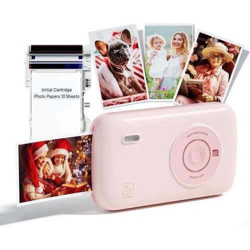 MONDODIGITALE-Cp2100 - Imprimante Photo Portable Pour Iphone Et Android Imprimante Couleur Miniature 2.1X3.4, Chargement Bluetooth 5.0, Technologie De Sublimation Initiale, 10 Feuilles En
