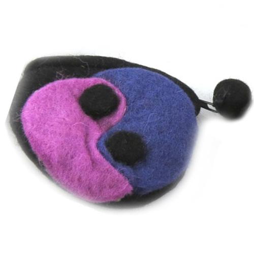 Porte-monnaie 'Yin Yang' violet - 10 cm