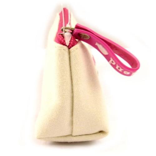 PROMOTION ! Trousse coton 'Good Friend' rose - 19x5 cm