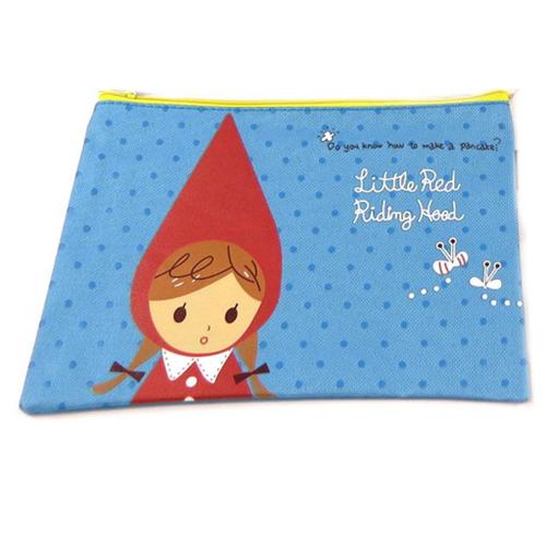 PROMOTION ! Trousse à maquillage 'Petit Chaperon Rouge' bleu - 22x15 cm