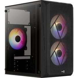 MONDODIGITALE-Cs107V2 Acrylique Boîtier Mini Tour Micro Atx Rgb Avec Panneau Vitré, Noir