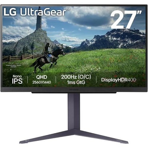 MONDODIGITALE-Ultragear¿ 27Gs85Q-B Ecran Pc Gaming 27"" - Dalle Ips Résolution Qhd (2560X1440), 1Ms 180Hz (200Hz O/C), Displayhdr¿ 400, Dci-P3 98% (Cie1976), Amd Freesync, Compatible Nvidia G-Sync