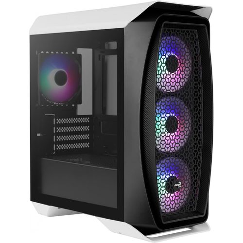 MONDODIGITALE-Aerooneminifrost, Boîtier Pc Micro Atx, 4 Ventilateurs, 2 Panneaux, Blanc