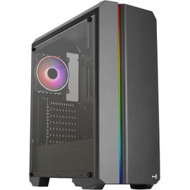 MONDODIGITALE-Boîtier Moyen Tour Atx Genesis V2 Rgb Avec Panneau Vitré, Noir Genesisv2Bk