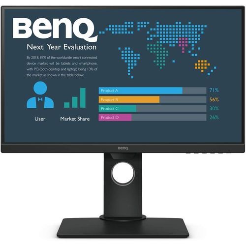 MONDODIGITALE-Bl2480T 23.8"" Moniteur Professionnel Full Hd Ips 1080P, Cadre Ultra-Mince, Noir