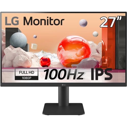 MONDODIGITALE-Standard 27Ms550-B.Aeu Ecran Pc Bureautique 27"" - Dalle Ips Résolution Fhd (1920X1080), 5Ms Gtg 100Hz, Ntsc 72% (Cie1931), Inclinable, Réglable En Hauteur