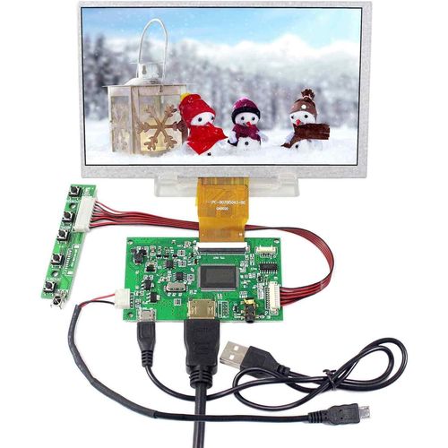 MONDODIGITALE-7 Pouces 1024X600 Hd 400Nit Tb070-I5024H45C-02 Écran Lcd Ips 50Pin Et Carte Contrôleur Hdmi, Avec Câble D'Alimentation Micro Usb