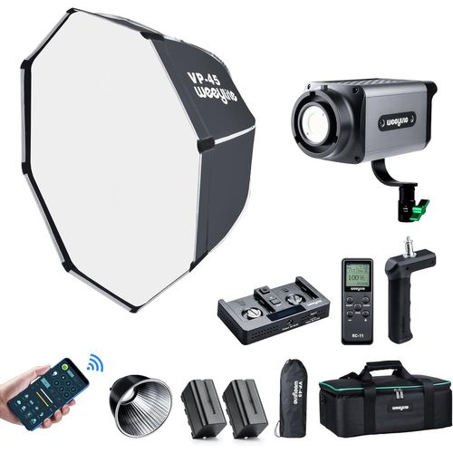 MONDODIGITALE-60W Led Kit D'Éclairage Continu À Intensité Variable Bi-Couleur, 2800K   8500K, Lumière Vidéo Avec Boîte À Lumière Octagone, Kit D'Éclairage De Studio Pour La Photographie En Plein Air,