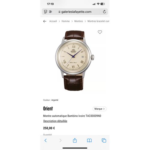 Montre Orient Bambino