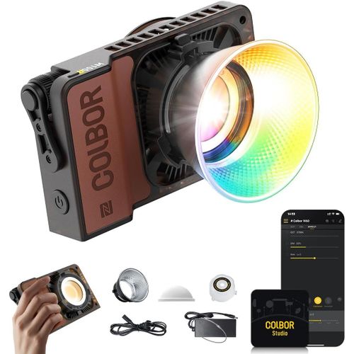 MONDODIGITALE-Lampe Vidéo,Wonder W100R 100W Rgb Éclairage Continu Portable 345G Contrôle App Avec Dc/Type C Pour Tournage Intérieur Et Extérieur Interview Live Streaming, Lumière-Vidéo-Led-Photograph