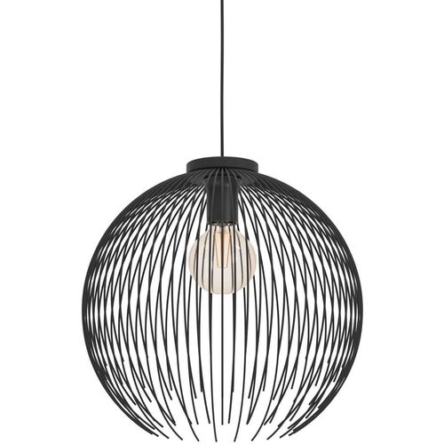 MONDODIGITALE-Suspension Luminaire Venezuela, Lampe À Susprendre Pour Table À Manger, Plafonnier Suspendue, Lustre Chambre Et Salle À Manger, Métal Noir, Douille E27, Ø 40 Cm