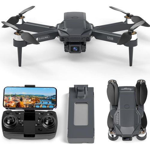 Mondodigitale-S508 Drone Avec Caméras Pour Enfant, 90°Réglable 720p Fpv Drones Aver Moteur Brushless Pour Débutants, Rc Pliable Mini Drone Quadricoptère Wifi Télécommandé, Cadeau Et Jouet Pour Enfant-Suangrc