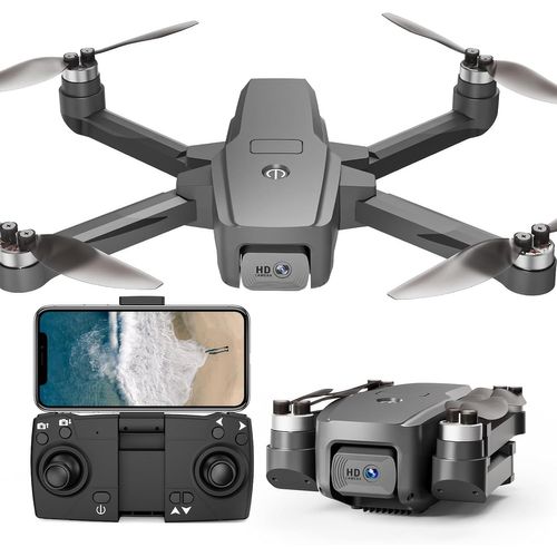 Mondodigitale-Drone Caméra Pour Débutants, Moteur Sans Balais, Vitesse De Vol Maximale 40 Km/H, Caméra Hd 1080p Motorisée Réglable, Quadcopter Pliable Contrôle App Gris