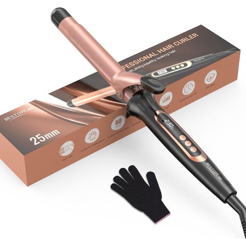 Mondodigitale-25mm Boucleur A Cheveux, Boucleur Multi-Températures, Boucleur Pour Grosses Boucles, Fer A Boucler À Chauffe Rapide, Boucleur Avec Réglage Précis De La Température Tous Les Cinq Degrés