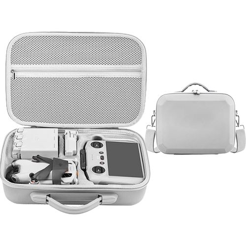 Mondodigitale-Mini 4 Pro Étui Portable En Cuir Pu Cas Voyage Espace De Rangement Sac De Transport Pour Contrôleur De Drone Dji Mini 4 Pro Et Autres Accessoires (Gris-Mini4 Pro)-Yueming