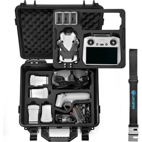 Mondodigitale-Boîte Rigide Étanche Pour Dji Mini 4 Pro,Dji Mini 3 Pro,Mini 3 Drone,Dji Rc 2,Dji Rc N2/N1,Dji Goggles 3(Pas Fit Goggles N3)/2/Integra/Dji Rc Motion 2 Et Accessoires (Étui Uniquement)-Lekufee