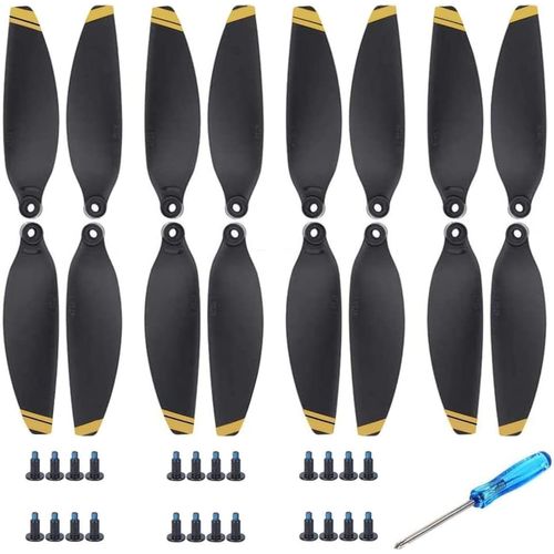 Mondodigitale-Mavic Mini Hélices, 16 Pcs Drone Dji Mavic Mini Hélices Avec 24 Vis & Tournevis, Dji Mavic Mini Accessoires Pour Hélices Remplaçables Pour Drones, Faible Bruit & Dégagement Rapide (Or)-Bocguy