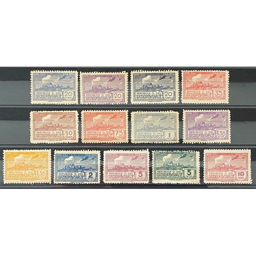 Lot De 13 Timbres Uruguay 1939