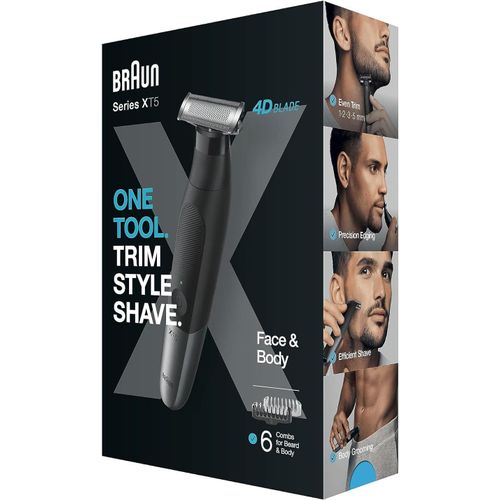 Mondodigitale-Série X, Tondeuse À Barbe Mâle Électrique Hybride Et Rasoir De Corps, Lame 4d, Skinshield, Étanche, Sans Fil, Xt5200