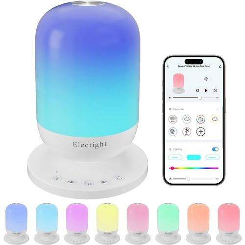 Mondodigitale-Machine À Bruit Blanc, Sommeil À Bruit Blanc Portable Pour Bébé Adulte, White Noise Machine Avec 34 Sons, White Noise Machine Veilleuse 7 Couleurs, Contrôle App, Timing