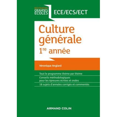 Culture Générale 1re Année Ece/Ecs/Ect