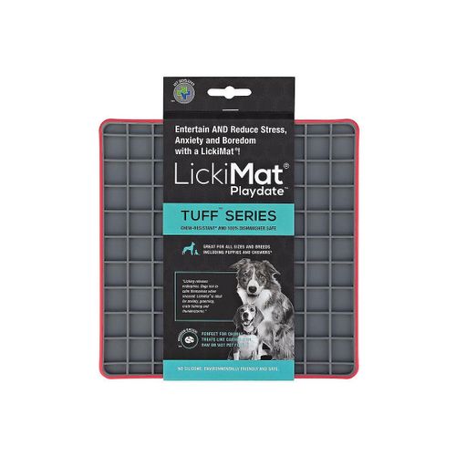 Mangeoire Pour Chien Lickimat Polypropylène Tpr Rouge