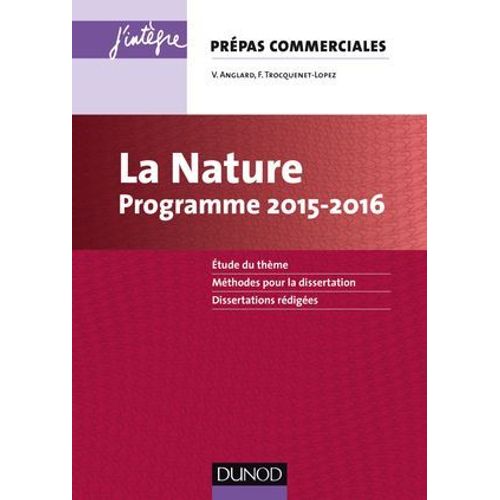La Nature - Programme 2015-2016