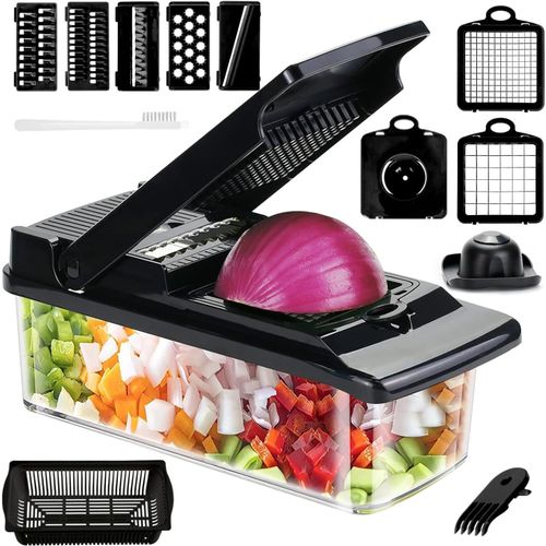 Shiba-Coupe Legumes Multifonctions, 15 En 1 Mandoline De Cuisine, Coupe Légumes Manuel Avec Séparateur D'?uf, Decoupe Legumes Acce[2