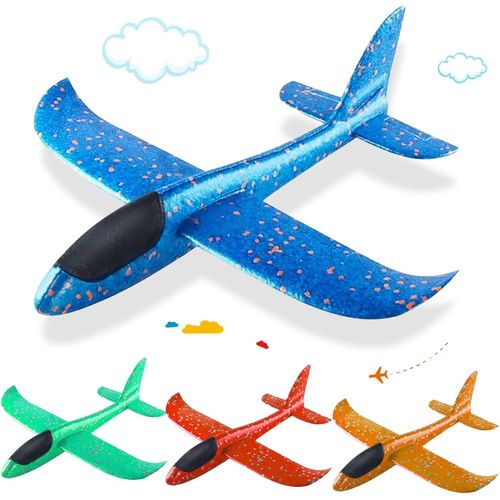 SHIBA-Avion Polystyrene, 4 Pièce Avion Planeur, 35cm Planeur Polystyrene, Manuel Avion Polystyrene Planeur, Planeur Enfant Convien[8