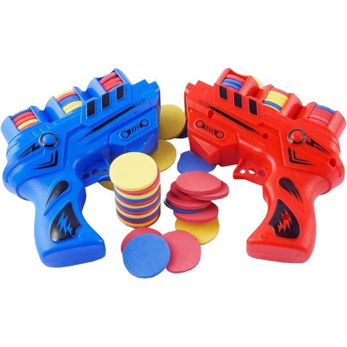 Shiba-Lance-Disques En Mousse, Jouet De Tir À Disque, Pistolet Souple Eva Et 50 Frisbees, Jeux Et Activités D'été En Plein Air, Ca[8