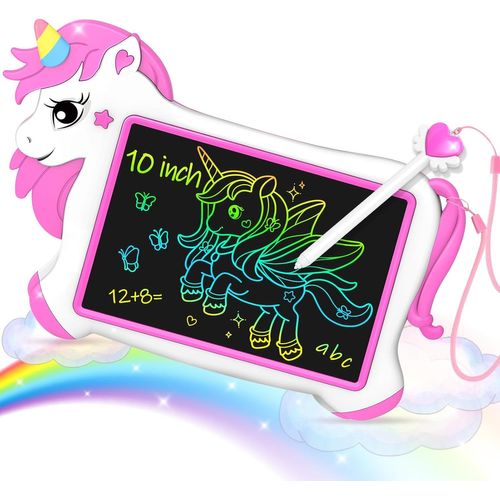 SHIBA-Tablette Dessin Enfant, Jouet Enfant 1 2 3 Ans Cadeau Fille 2 3 4 5 6 Ans Licorne Jeux Jouet Fille 2-6 Ans Ardoise Magique E[1