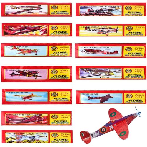 SHIBA-12 Pack Avions en Polystyrène, Avions Jouets, Avion Polystyrene Planeur Planeurs Polystyrène pour Enfants, pour Facile à Con[1