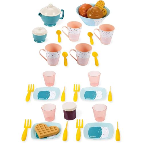 Shiba-Jouets - 2759 - Coffret Petit Déjeuner Avec Dinette Élégante (35 Pièces) - Jeu D'imitation Pour Enfants - Dès 18 Mois - Ori[1
