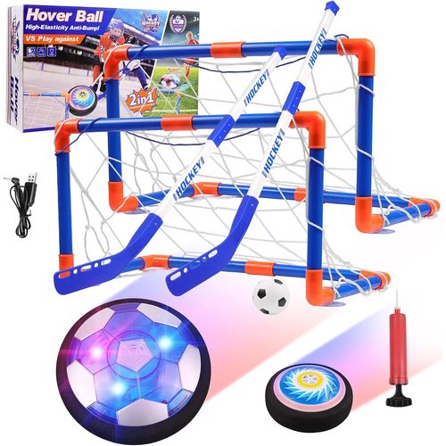 Shiba-Set De Air Power Football Avec Cages, Jouet Enfant Ballon De Foot Rechargeable Avec Led Lumières Hover Soccer Ball Jeux De F[5