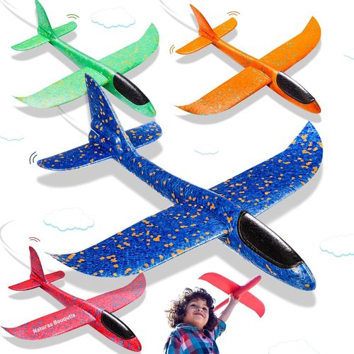 SHIBA-37 cm Avion Jouet Enfant 4 Pièces, Avion Polystyrene Planeur, Extérieur Interactif Avions en Mousse pour Enfants et Adultes,[7